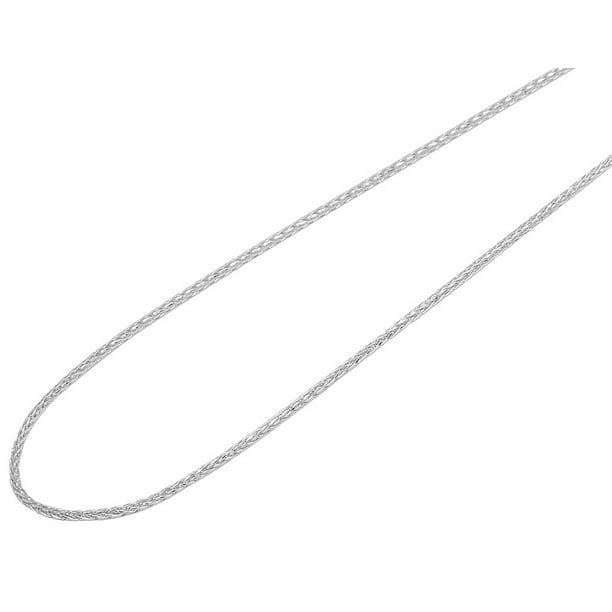 Length Options 10k Wg 1mm Spiga Pendant Chain 16 18 20 24